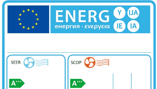 Clase energética A/A en aire acondicionado/Calefacción