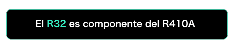 El refrigerante R-32 es un componente del R-410a