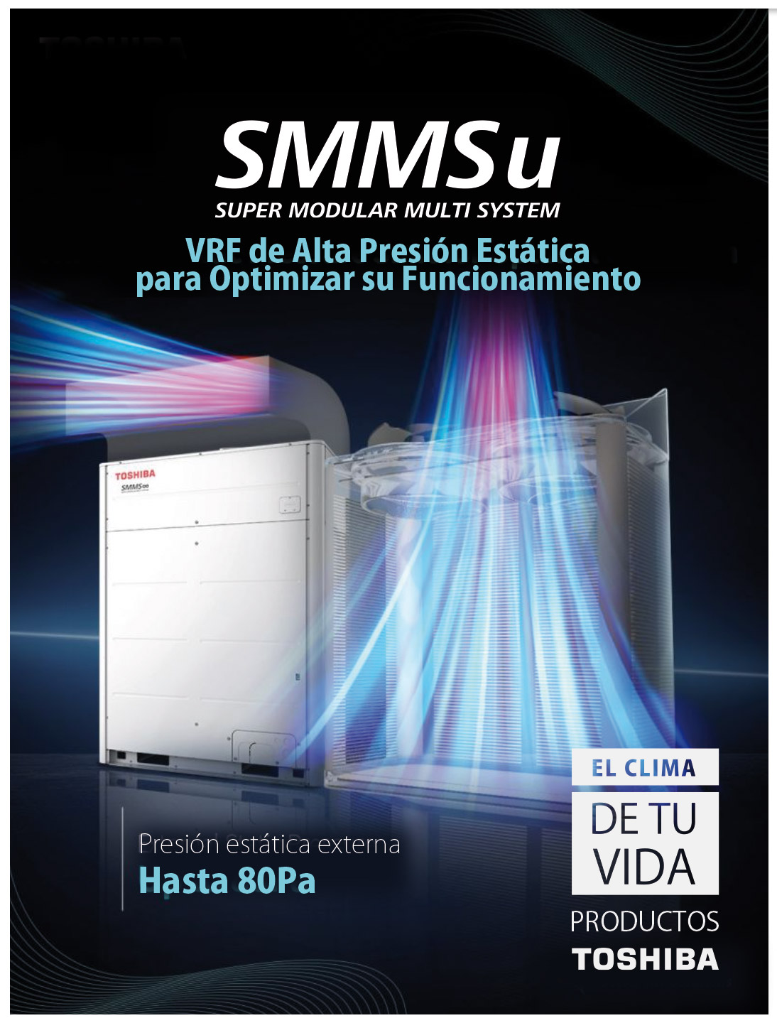 Presión estática externa hasta 80Pa